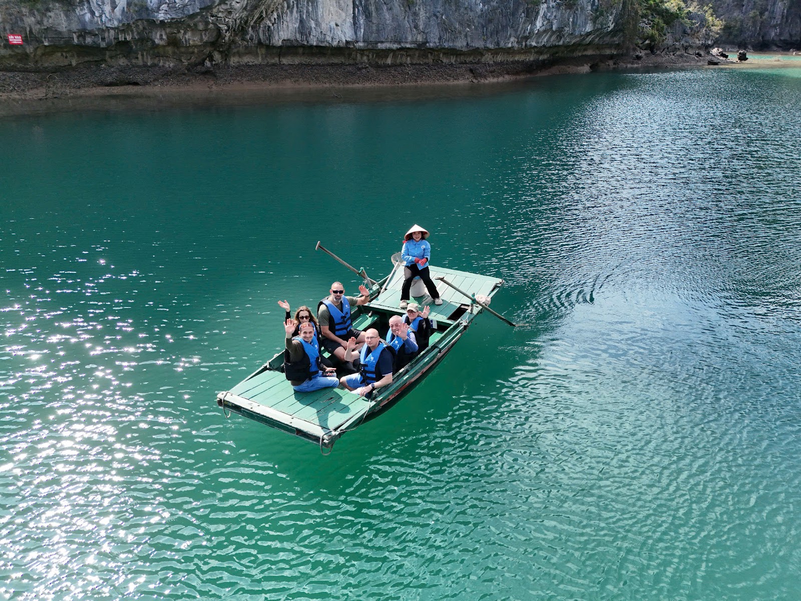 Bamboo Boat at Bright and Dark Cave